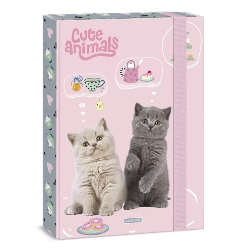 Füzetbox ARS UNA A/4 Cute Animals-Tea Party