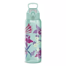   Kulacs duplafalú ARS UNA 3D műanyag BPA-mentes 700 ml Beach Flower-Green