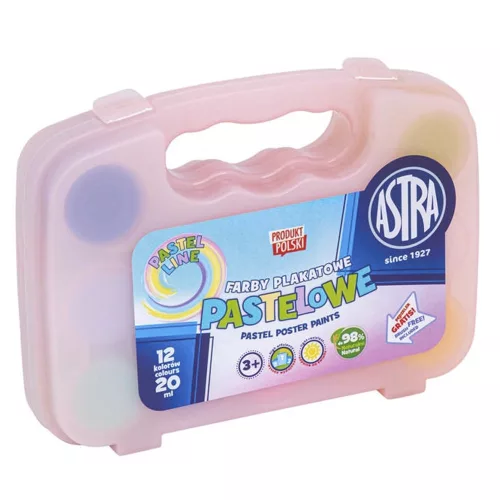 Dekorfesték ASTRA 20 ml műanyag dobozos pink-kék 12 színű